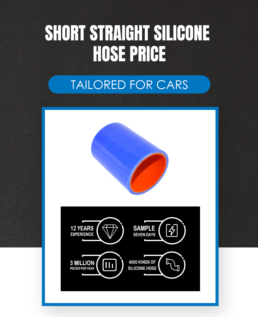 Short Straight Silicone Hose USA